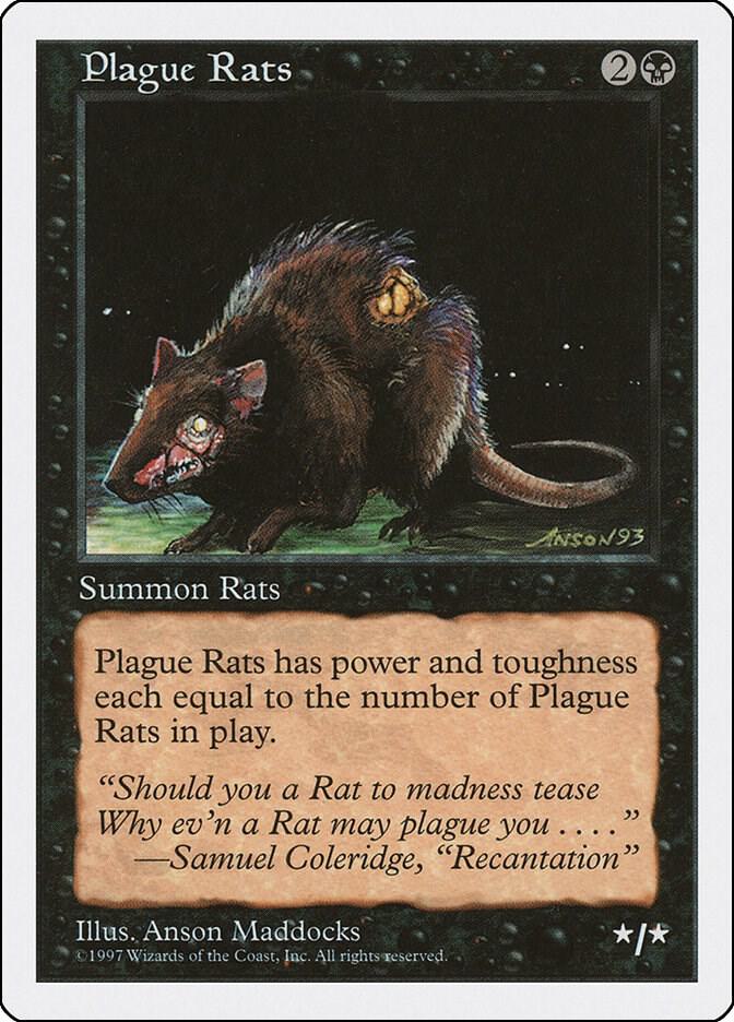 Plague Rats card from Fifth Edition