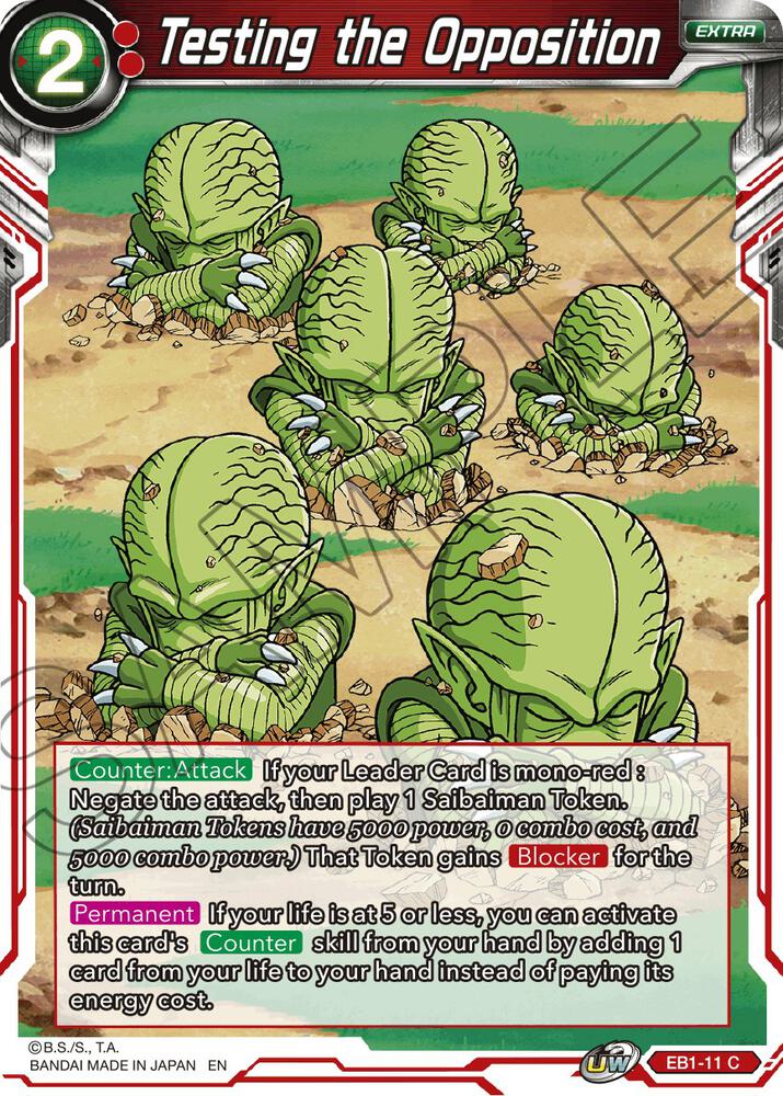 Testing the Opposition EB1-11 card from Battle Evolution Booster