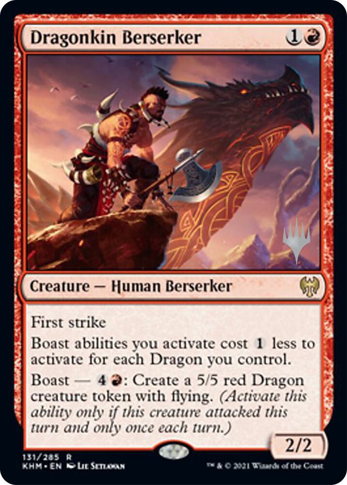 Dragonkin Berserker 131 card from Promo Pack: Kaldheim
