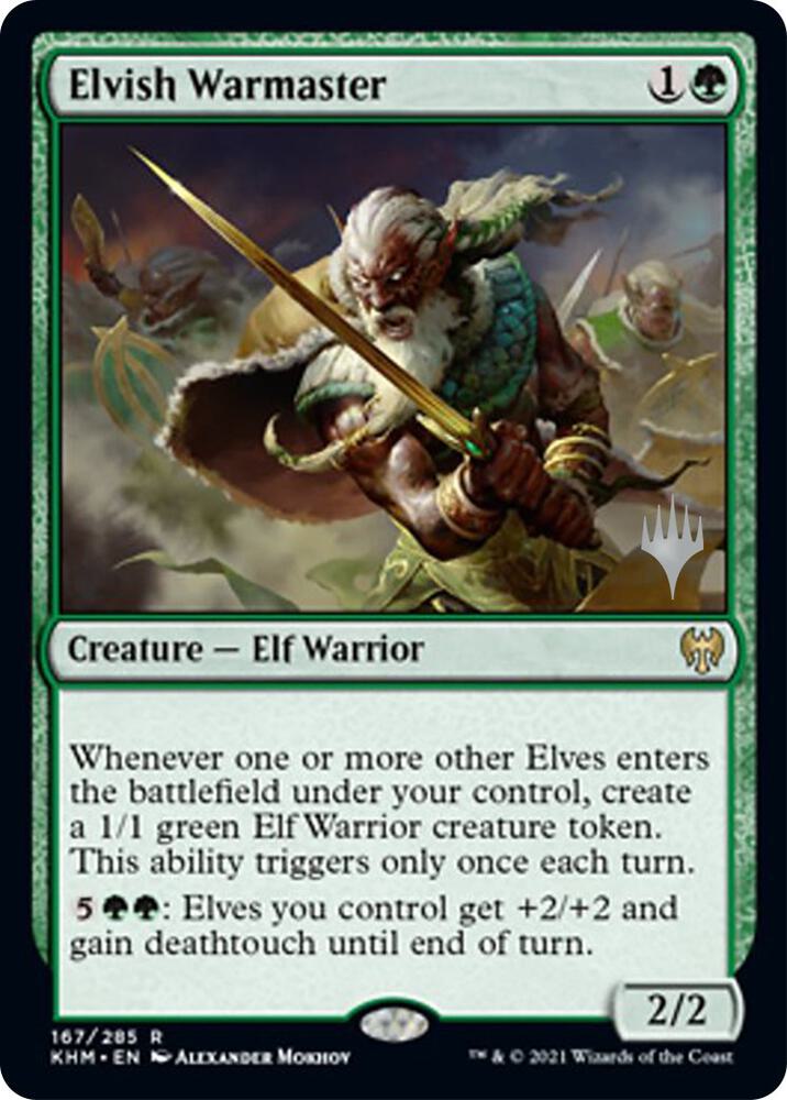 Elvish Warmaster 167 card from Promo Pack: Kaldheim