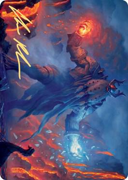 Aegar, the Freezing Flame Art Card (Gold-Stamped Signature) 55 card from Art Series: Kaldheim