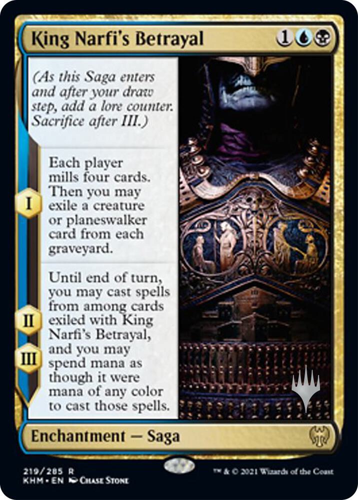 King Narfi's Betrayal 219 card from Promo Pack: Kaldheim