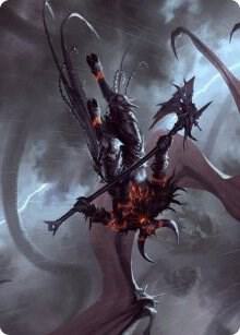 Burning-Rune Demon Art Card 20 card from Art Series: Kaldheim