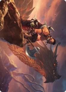 Dragonkin Berserker Art Card 32 card from Art Series: Kaldheim