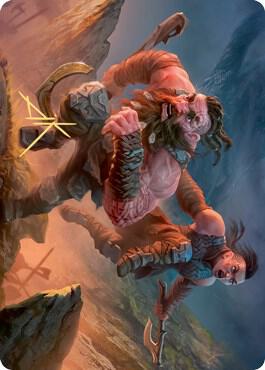 Dwarven Reinforcements Art Card (Gold-Stamped Signature) 33 card from Art Series: Kaldheim