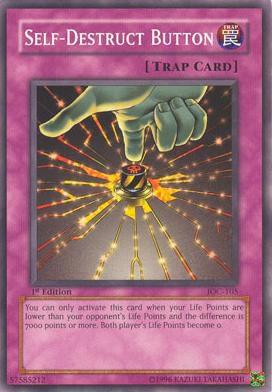 Self-Destruct Button IOC-105 card from Invasion of Chaos