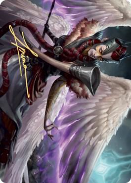 Firja, Judge of Valor Art Card (Gold-Stamped Signature) 56 card from Art Series: Kaldheim