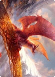 Goldspan Dragon Art Card 35 card from Art Series: Kaldheim