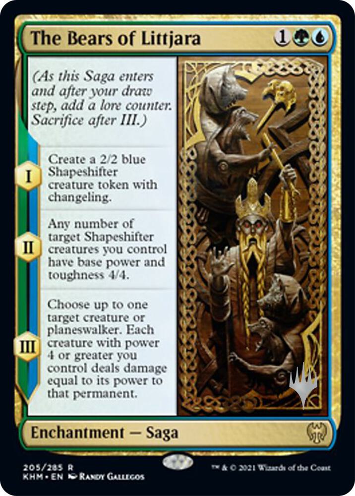 The Bears of Littjara 205 card from Promo Pack: Kaldheim