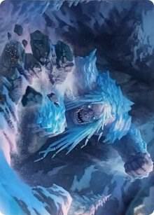 Icehide Troll Art Card 46 card from Art Series: Kaldheim