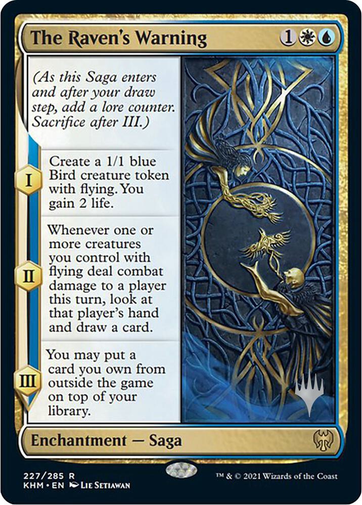 The Raven's Warning 227 card from Promo Pack: Kaldheim