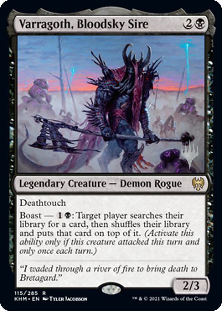 Varragoth, Bloodsky Sire 115 card from Promo Pack: Kaldheim