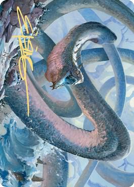 Koma, Cosmos Serpent Art Card (60/81) (Gold-Stamped Signature) card from Art Series: Kaldheim