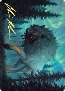 Sarulf, Realm Eater Art Card (Gold-Stamped Signature) 65 card from Art Series: Kaldheim