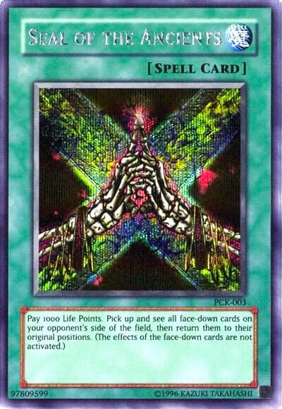 Seal of the Ancients (Power of Chaos: Kaiba the Revenge) PCK-003 card from Yu-Gi-Oh! Video Game Promotional Cards