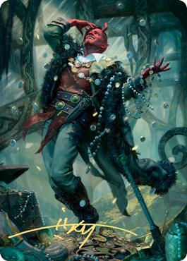 Tibalt, Cosmic Impostor Art Card (Gold-Stamped Signature) 67 card from Art Series: Kaldheim