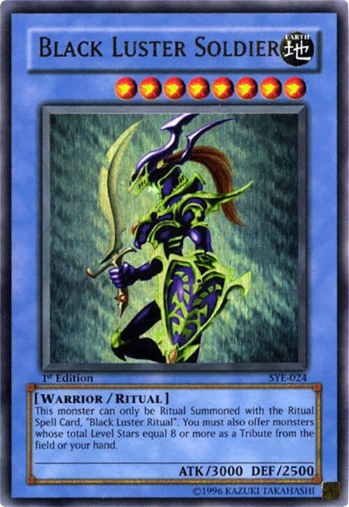 Black Luster Soldier SYE-024 card from Starter Deck: Yugi Evolution