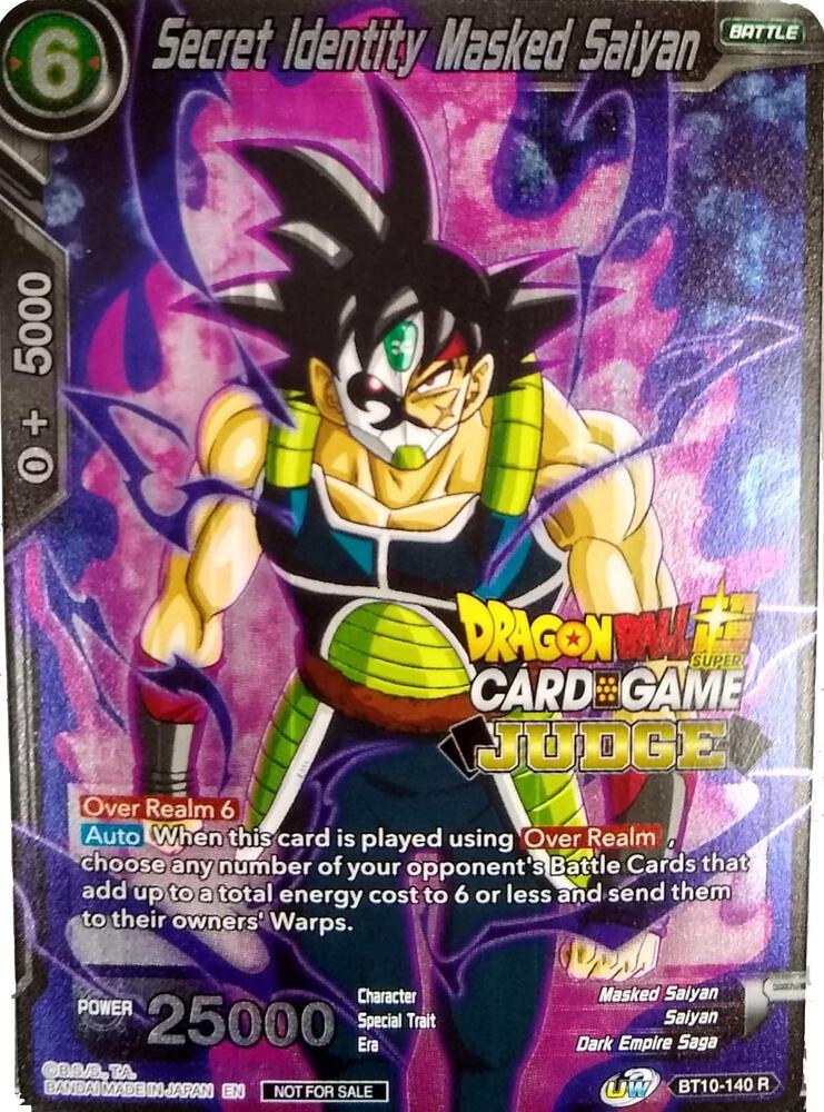 Secret Identity Masked Saiyan (Unison Warrior Series Tournament Pack Vol.3) (Judge) BT10-140 card from Tournament Promotion Cards