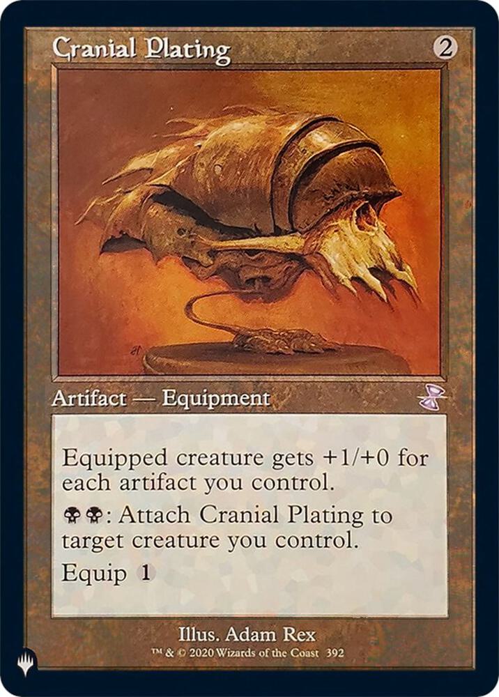 Cranial Plating 392/289 card from The List Reprints