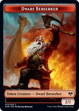 Dwarf Berserker // Angel Warrior Double-Sided Token 12 // 2 card from Kaldheim