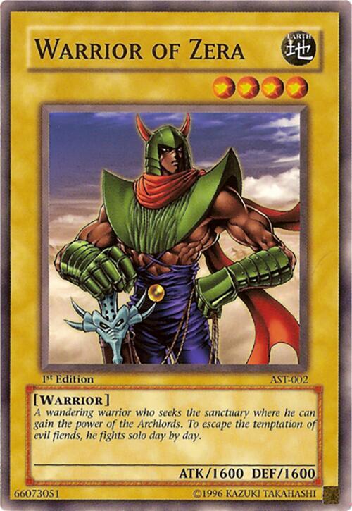 Warrior of Zera AST-002 card from Ancient Sanctuary