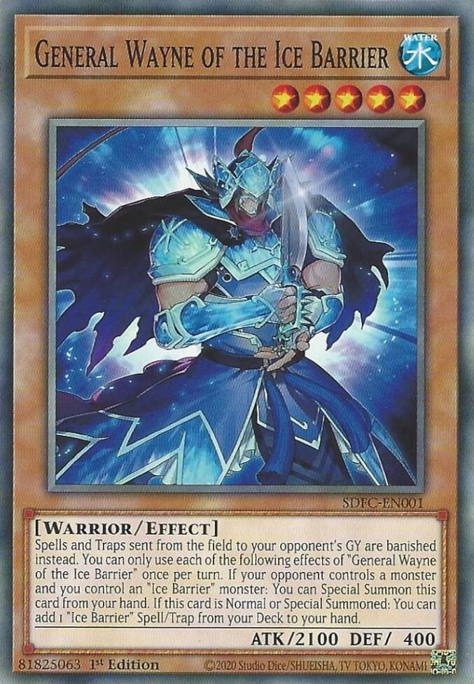 General Wayne of the Ice Barrier SDFC-EN001 card from Structure Deck: Freezing Chains