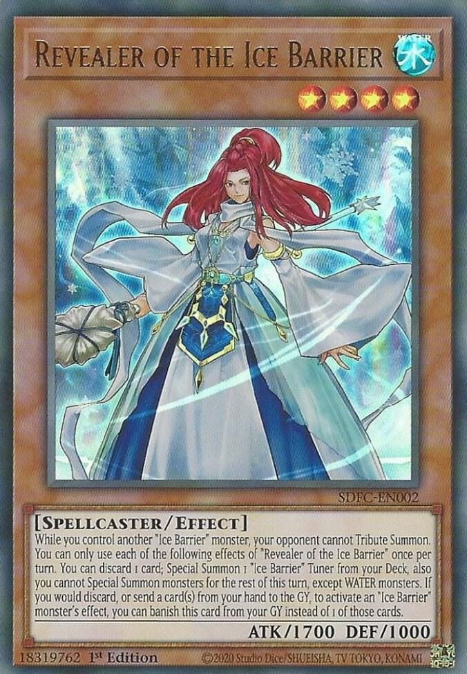 Revealer of the Ice Barrier SDFC-EN002 card from Structure Deck: Freezing Chains