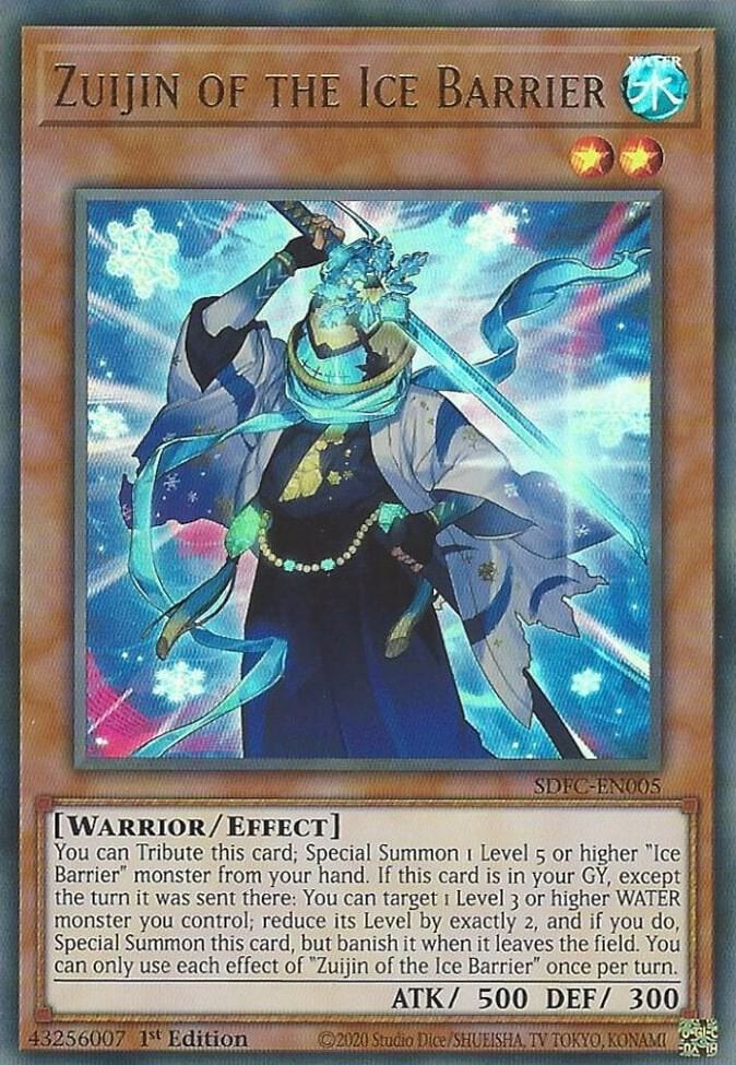 Zuijin of the Ice Barrier SDFC-EN005 card from Structure Deck: Freezing Chains