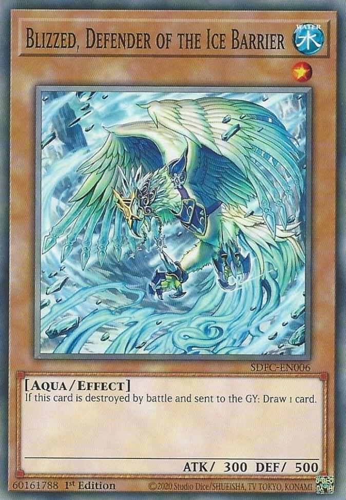 Blizzed, Defender of the Ice Barrier SDFC-EN006 card from Structure Deck: Freezing Chains
