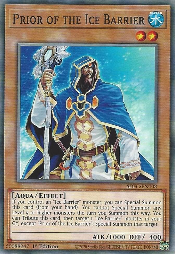 Prior of the Ice Barrier SDFC-EN008 card from Structure Deck: Freezing Chains
