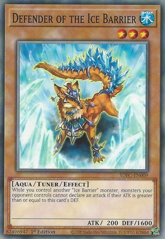 Defender of the Ice Barrier SDFC-EN009 card from Structure Deck: Freezing Chains