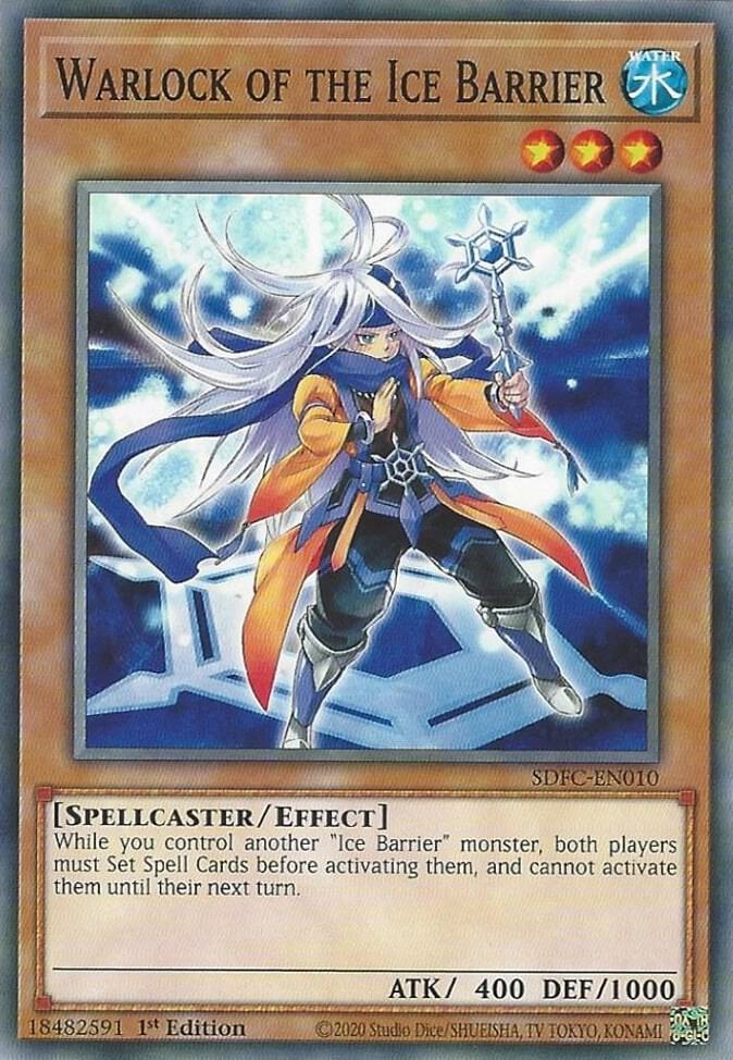 Warlock of the Ice Barrier SDFC-EN010 card from Structure Deck: Freezing Chains