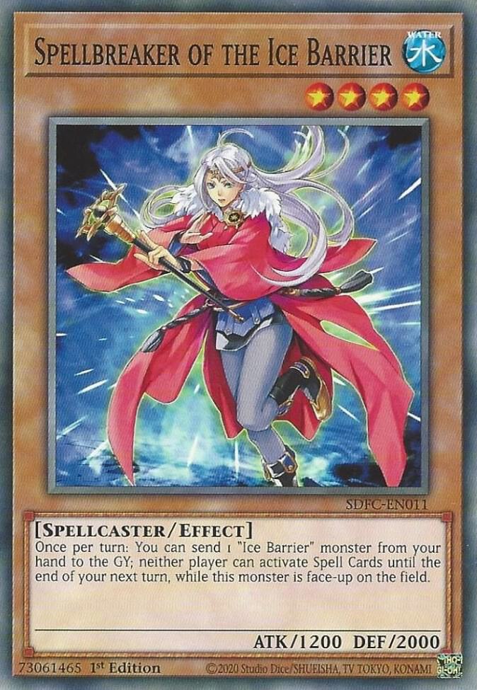 Spellbreaker of the Ice Barrier SDFC-EN011 card from Structure Deck: Freezing Chains
