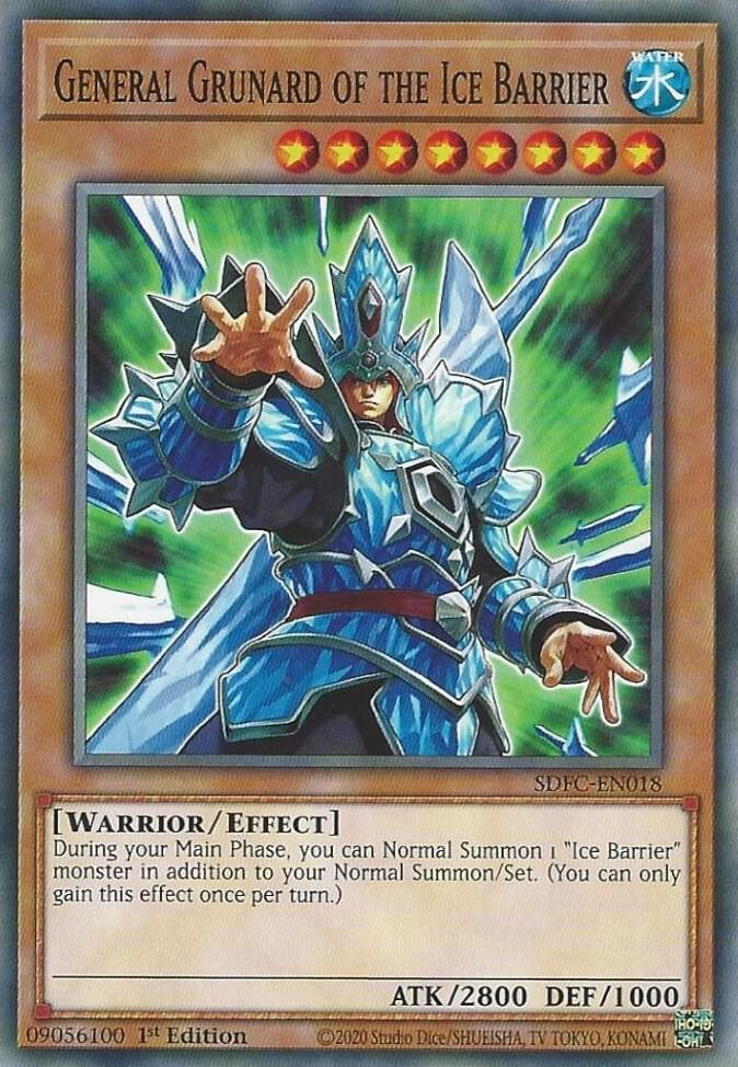 General Grunard of the Ice Barrier SDFC-EN018 card from Structure Deck: Freezing Chains