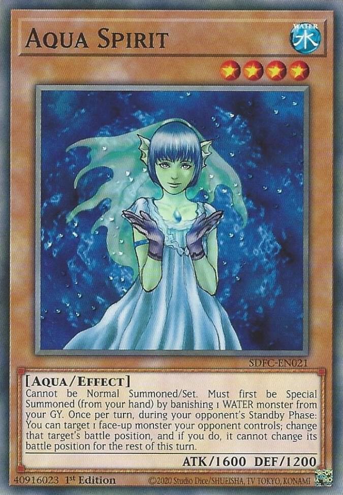 Aqua Spirit SDFC-EN021 card from Structure Deck: Freezing Chains