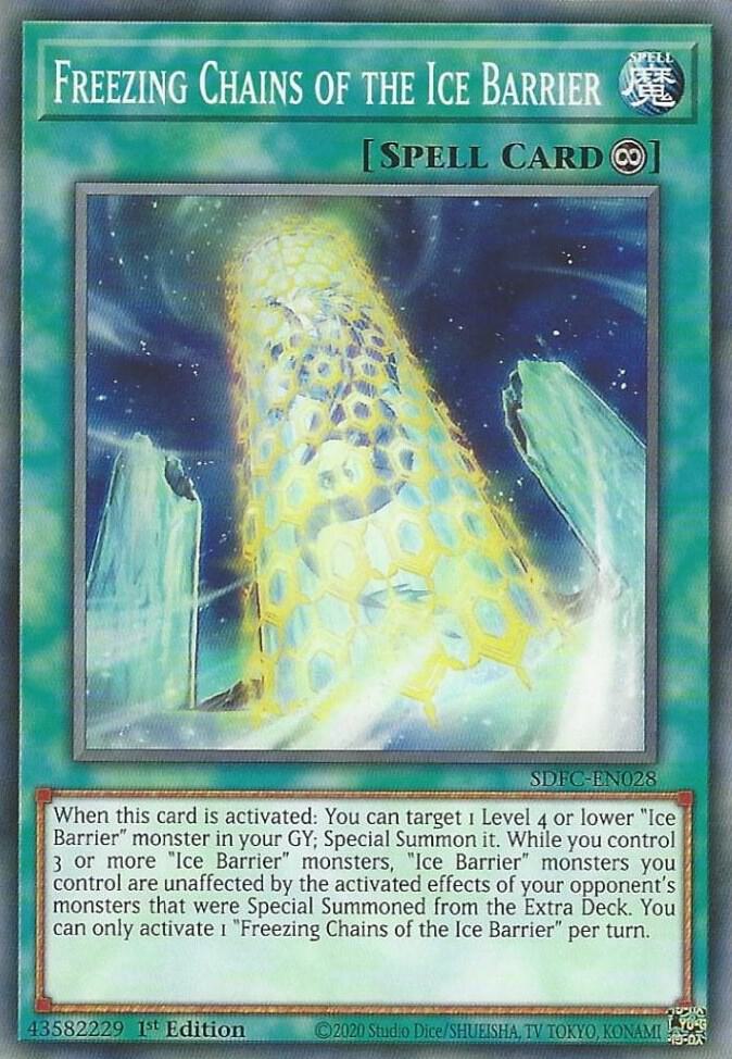 Freezing Chains of the Ice Barrier SDFC-EN028 card from Structure Deck: Freezing Chains