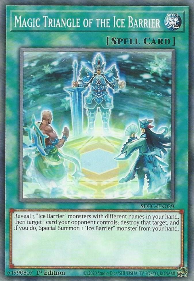 Magic Triangle of the Ice Barrier SDFC-EN029 card from Structure Deck: Freezing Chains