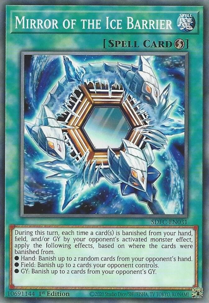 Mirror of the Ice Barrier SDFC-EN031 card from Structure Deck: Freezing Chains