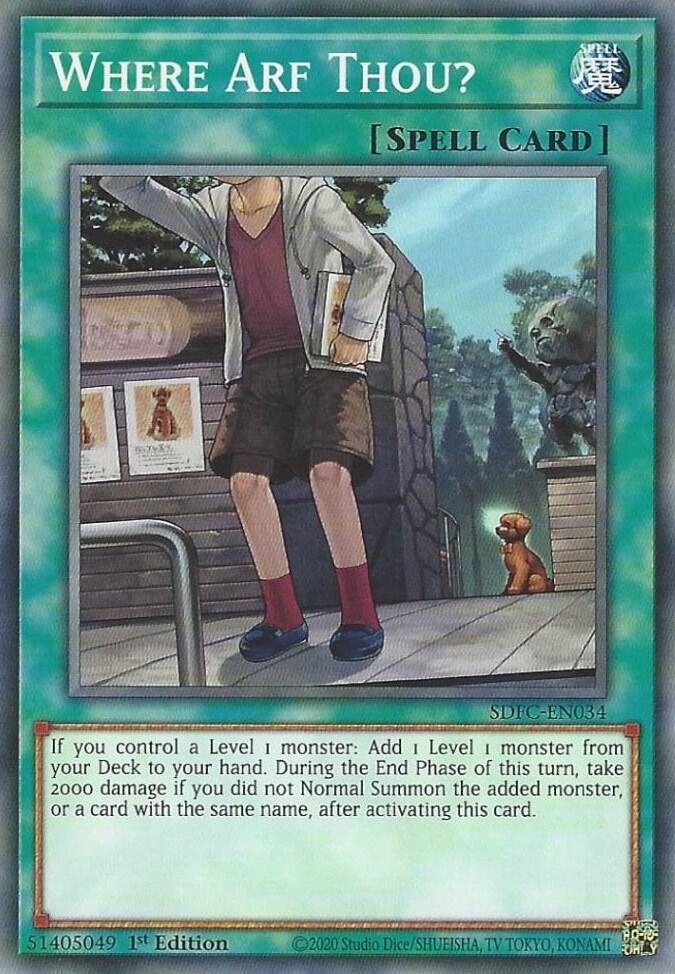 Where Arf Thou? SDFC-EN034 card from Structure Deck: Freezing Chains