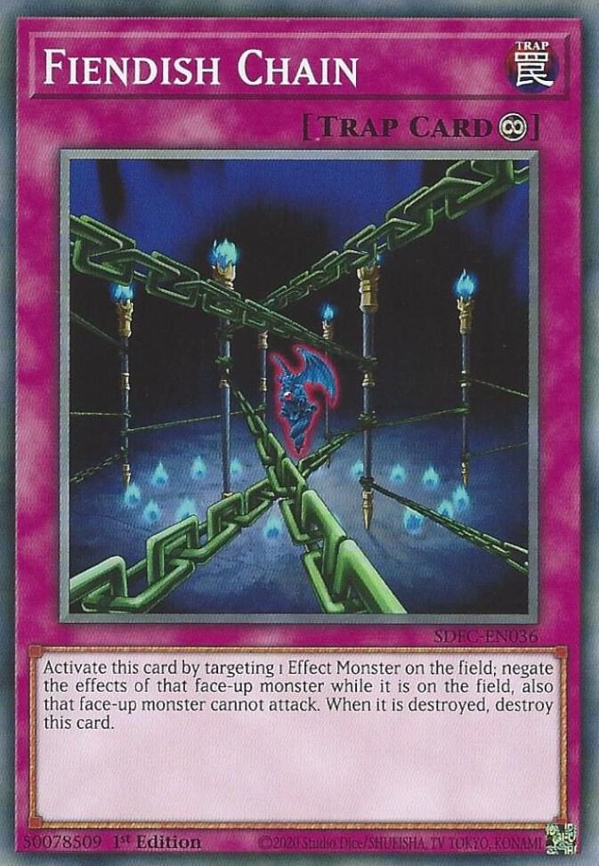 Fiendish Chain SDFC-EN036 card from Structure Deck: Freezing Chains