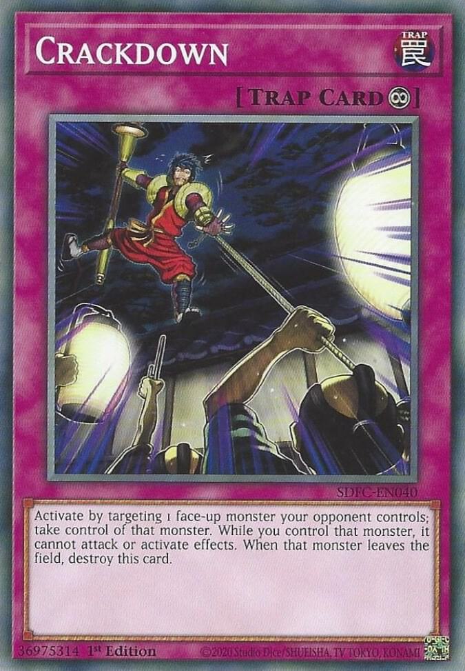 Crackdown SDFC-EN040 card from Structure Deck: Freezing Chains