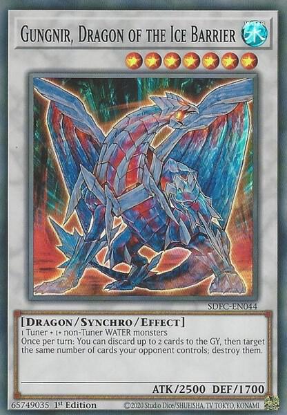 Gungnir, Dragon of the Ice Barrier SDFC-EN044 card from Structure Deck: Freezing Chains