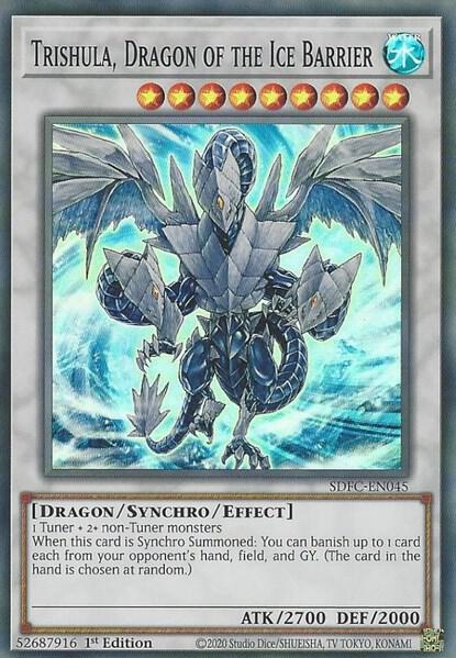 Trishula, Dragon of the Ice Barrier SDFC-EN045 card from Structure Deck: Freezing Chains