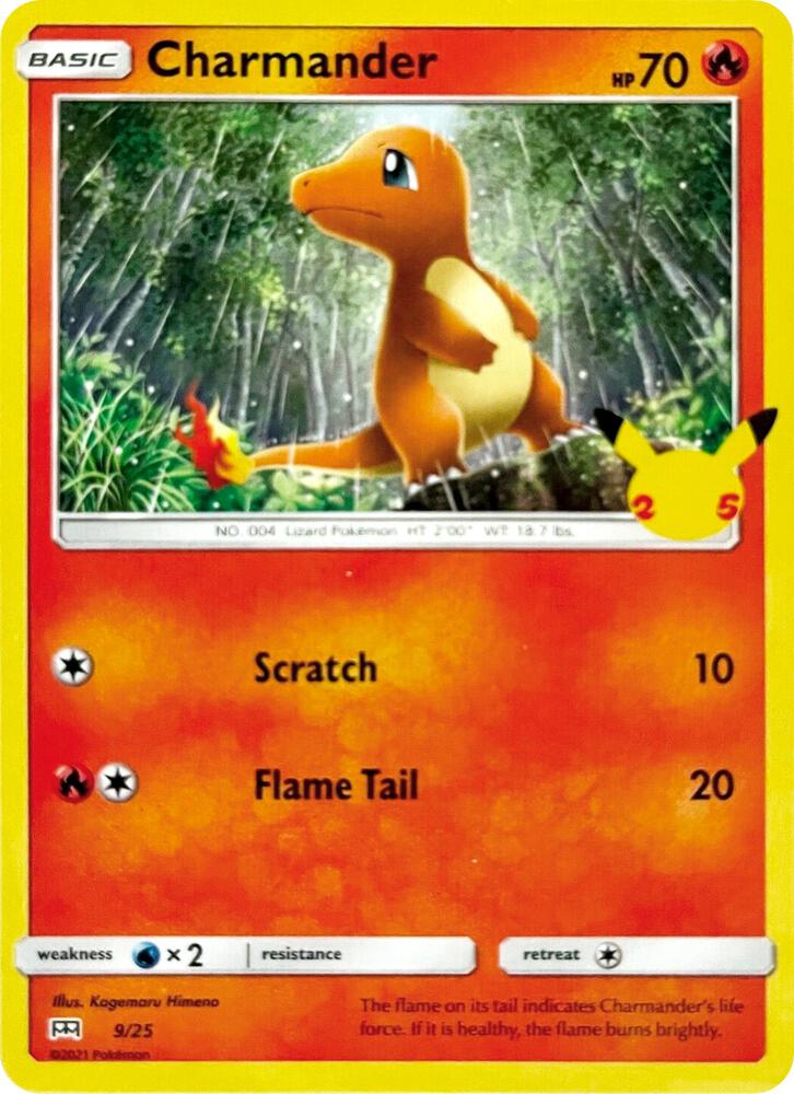 Charmander - 9/25 009/025 card from McDonald's 25th Anniversary Promos