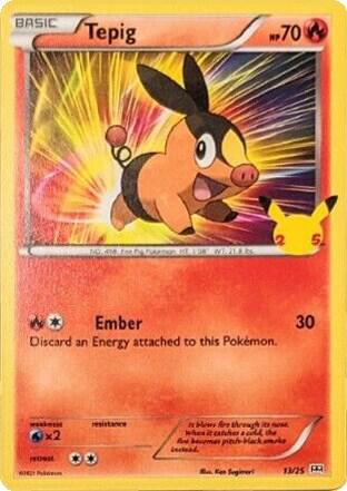Tepig - 13/25 013/025 card from McDonald's 25th Anniversary Promos