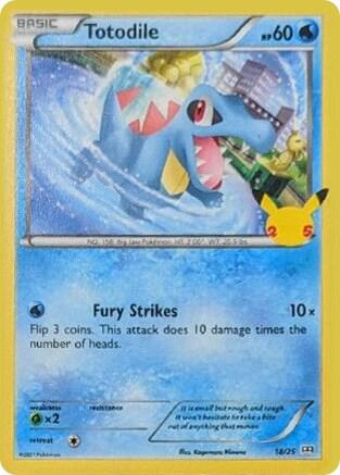 Totodile - 18/25 018/025 card from McDonald's 25th Anniversary Promos