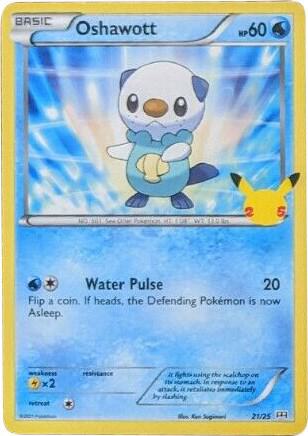 Oshawott - 21/25 021/025 card from McDonald's 25th Anniversary Promos