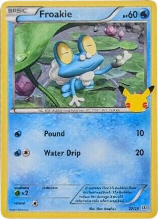 Froakie - 22/25 022/025 card from McDonald's 25th Anniversary Promos
