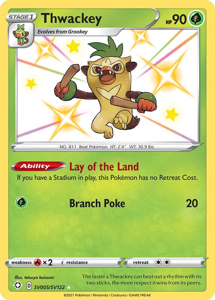 Thwackey SV005/SV122 card from Shining Fates: Shiny Vault