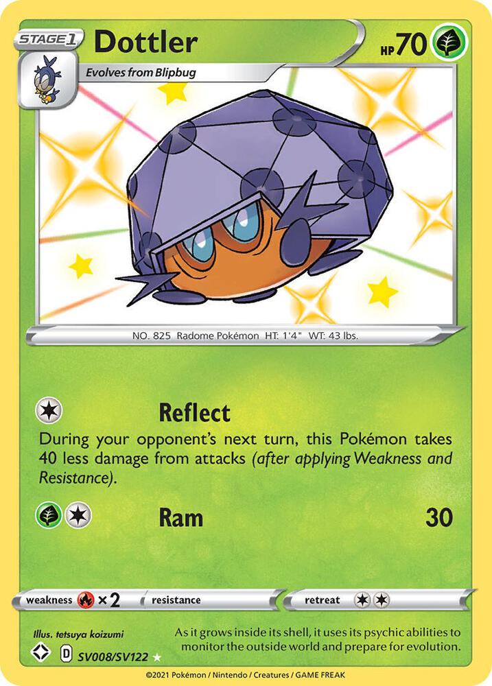 Dottler SV008/SV122 card from Shining Fates: Shiny Vault